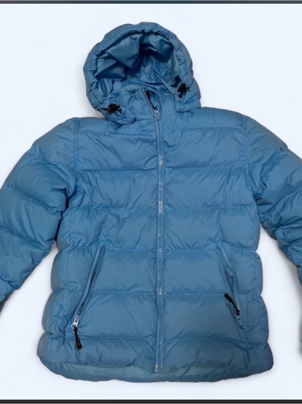 Lands' End Women’s Removable Hooded Bright Blue Puffer Jacket